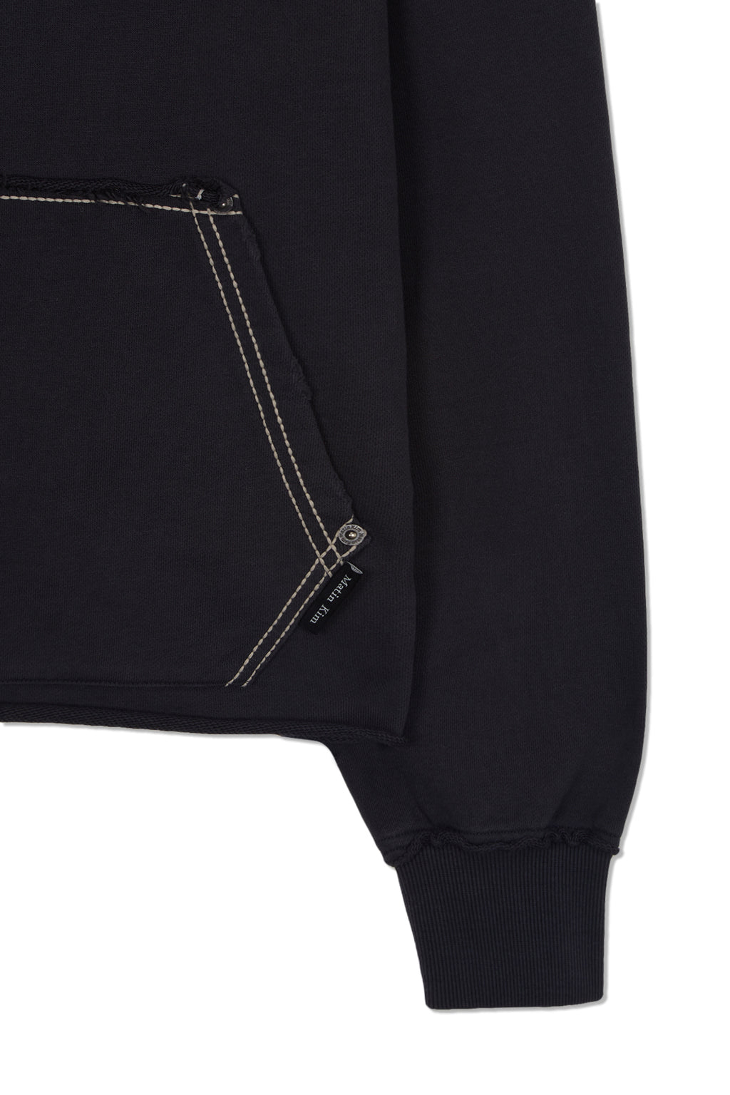 Matin Kim - Raw Cut Applique Sweatshirt (Charcoal) product image 4 | TRAB K-Fashion Australia