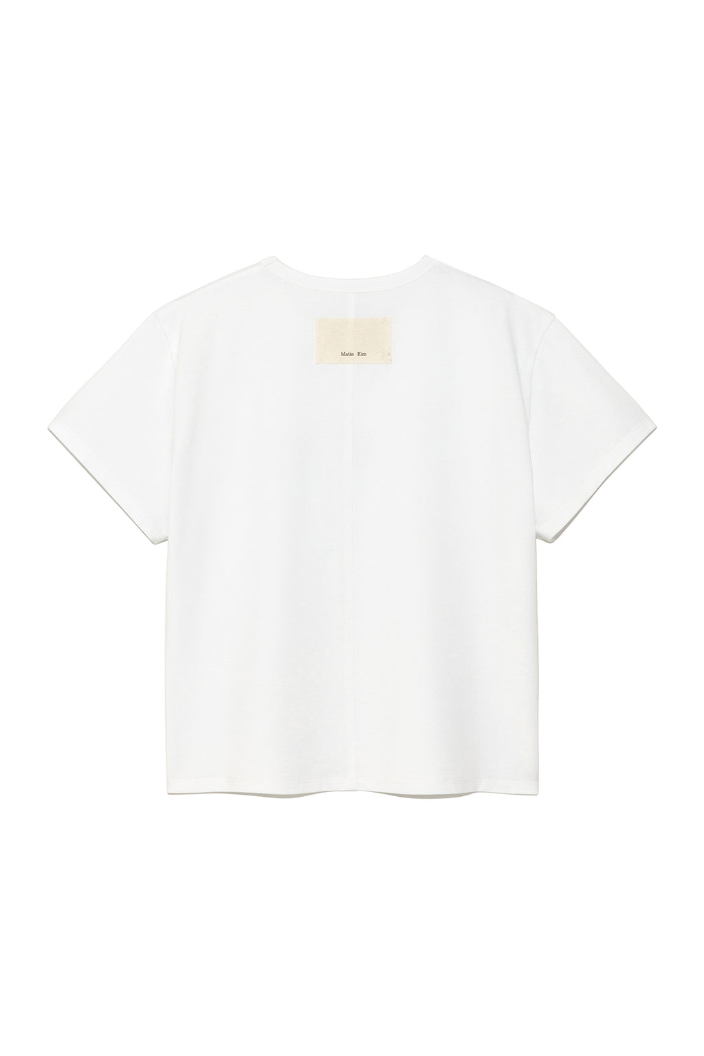 Matin Kim - Stitch Printing Detail Crop Top (White) product image 2 | TRAB K-Fashion Australia