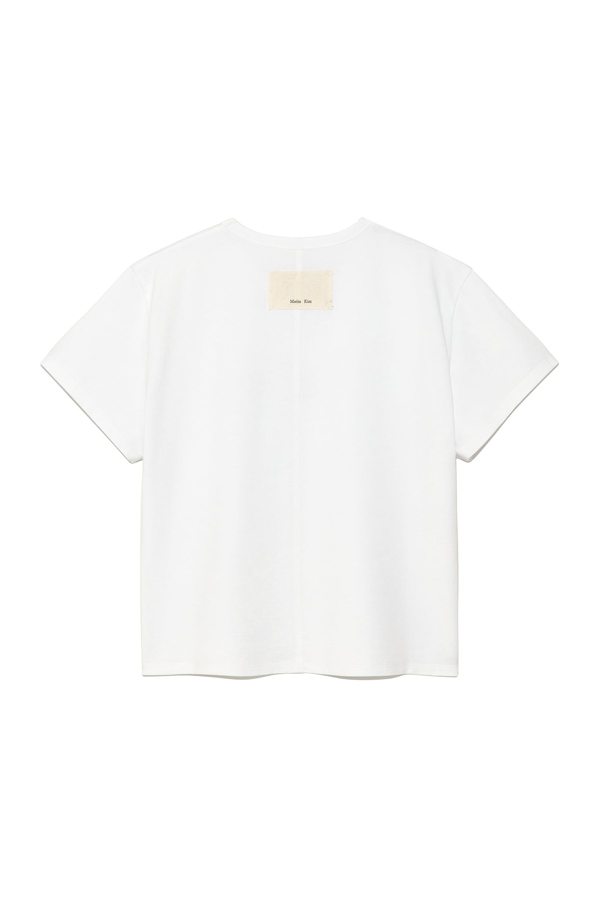 Matin Kim - Stitch Printing Detail Crop Top (White) product image 2 | TRAB K-Fashion Australia