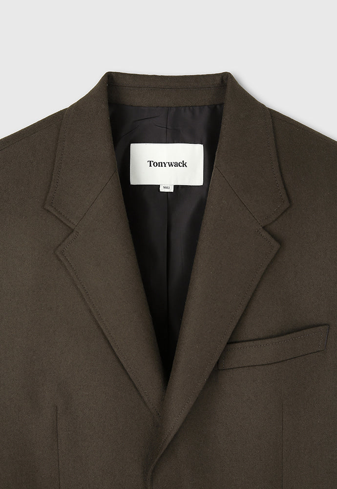 Tonywack - Wool And Cashmere Tailored Blazer (Taupe Brown) product image 10 | TRAB K-Fashion Australia