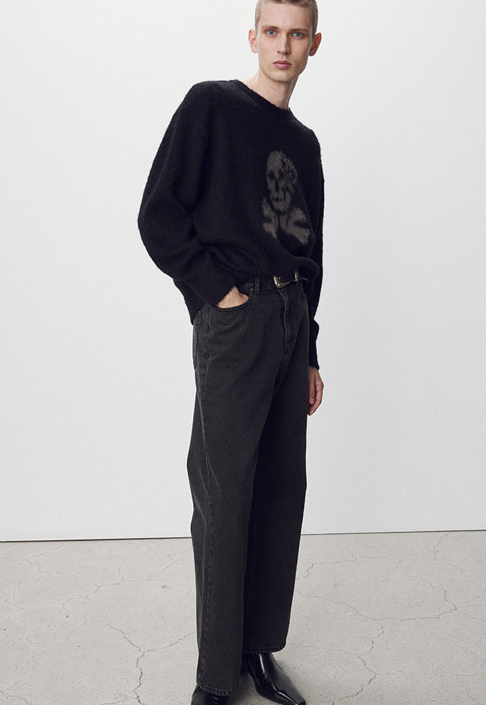 Tonywack - Brushed Alpaca Cranial Bone Sweater (Black) product image 3 | TRAB K-Fashion Australia