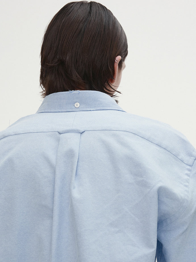 Tonywack - Cotton Lyocell Distressed Oxford Shirt (Sky Blue) product image 5 | TRAB K-Fashion Australia