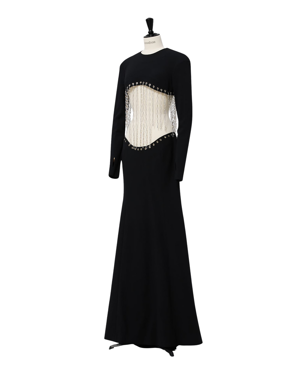 Kimhe Kim - Chain Embellished Waistless Maxi Dress (Black) product image 4 | TRAB K-Fashion Australia