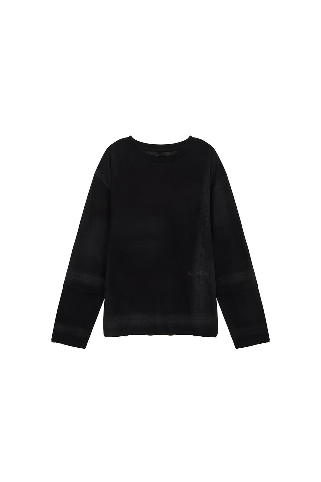 Matin Kim - Frottage Printing Long Sleeve Top (Black) product image 1 | TRAB K-Fashion Australia