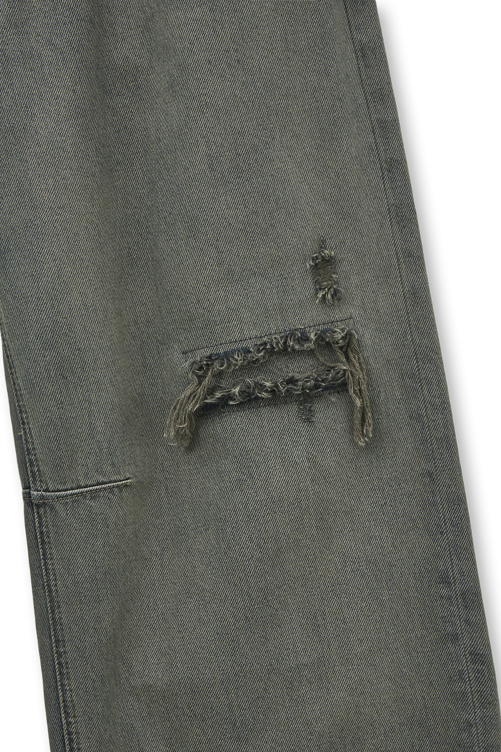 Matin Kim - Back Logo Wide Denim Pants (Smoke Blue) product image 4 | TRAB K-Fashion Australia