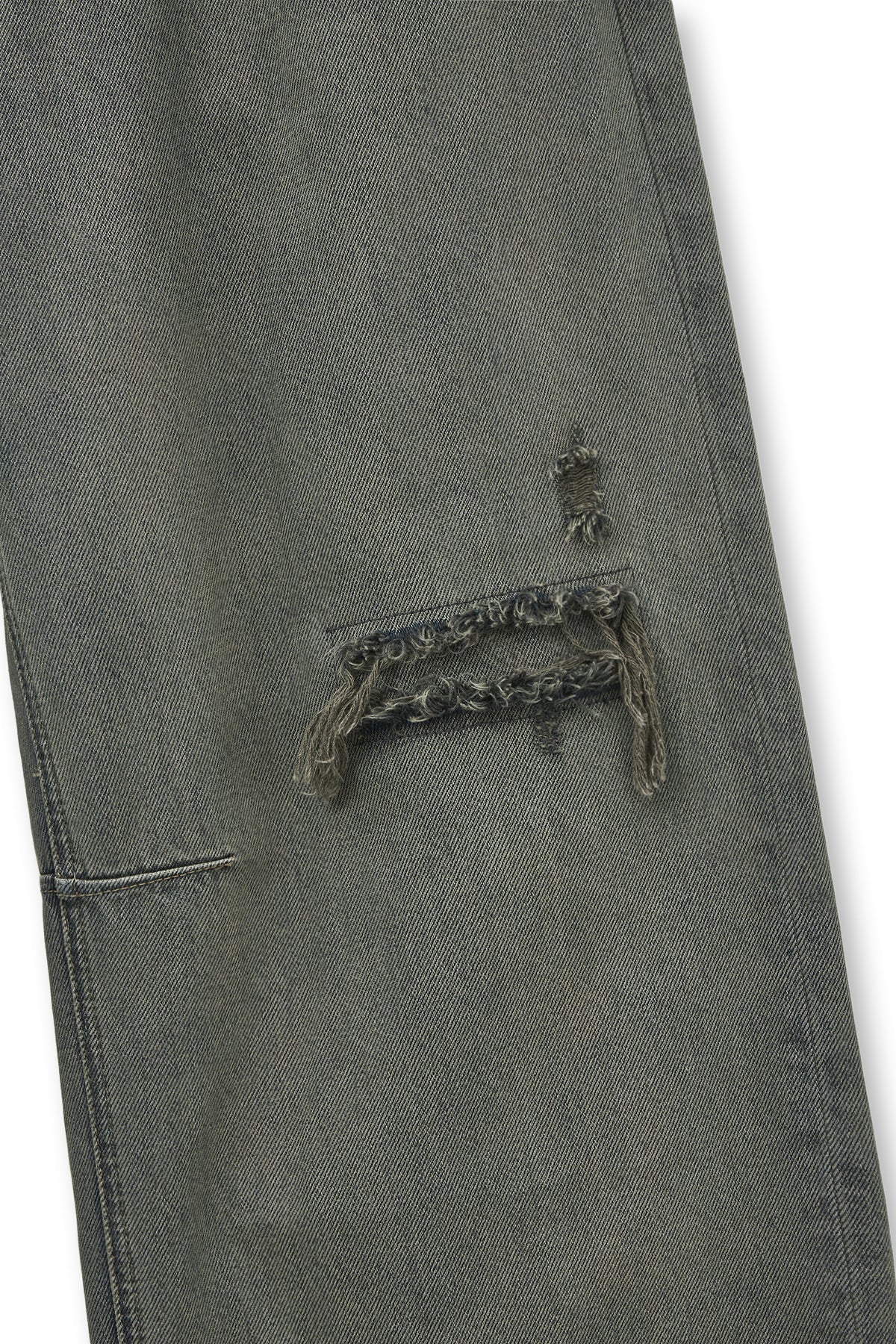 Matin Kim - Back Logo Wide Denim Pants (Smoke Blue) product image 4 | TRAB K-Fashion Australia
