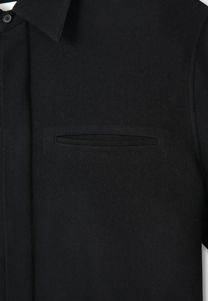 Tonywack - Virgin Wool Hidden Placket Shirt (Black) product image 10 | TRAB K-Fashion Australia