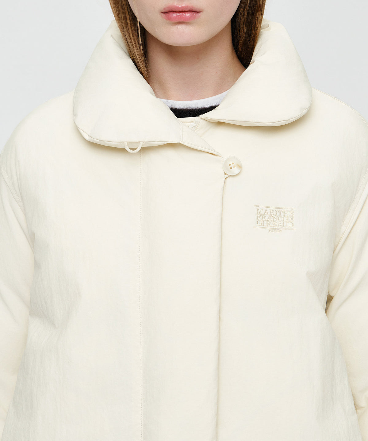 Marithe & Francois Girbaud - High Neck Padded Jacket (Ivory) product image 5 | TRAB K-Fashion Australia