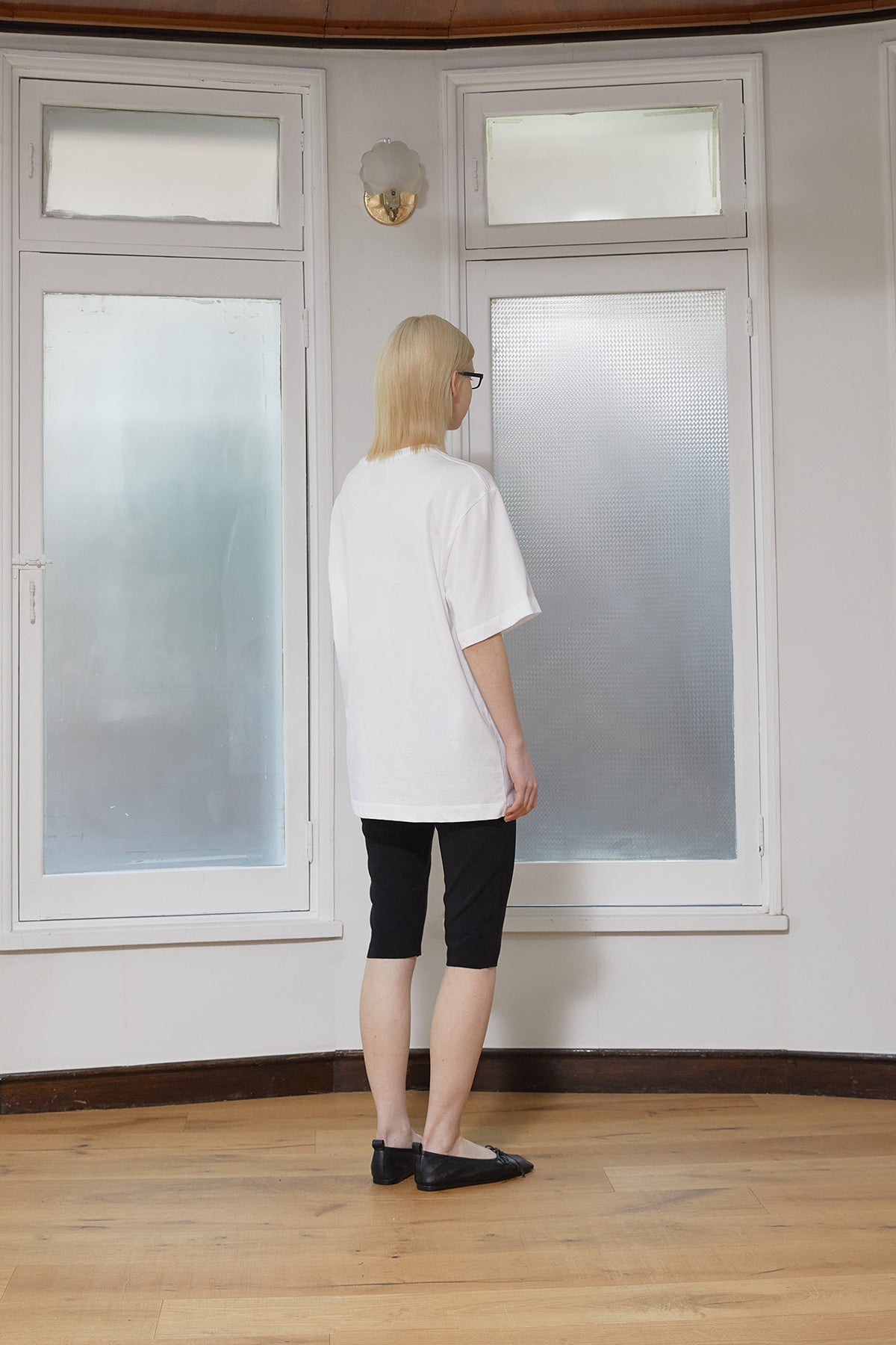 Matin Kim - Half Text Logo Top (White) product image 8 | TRAB K-Fashion Australia