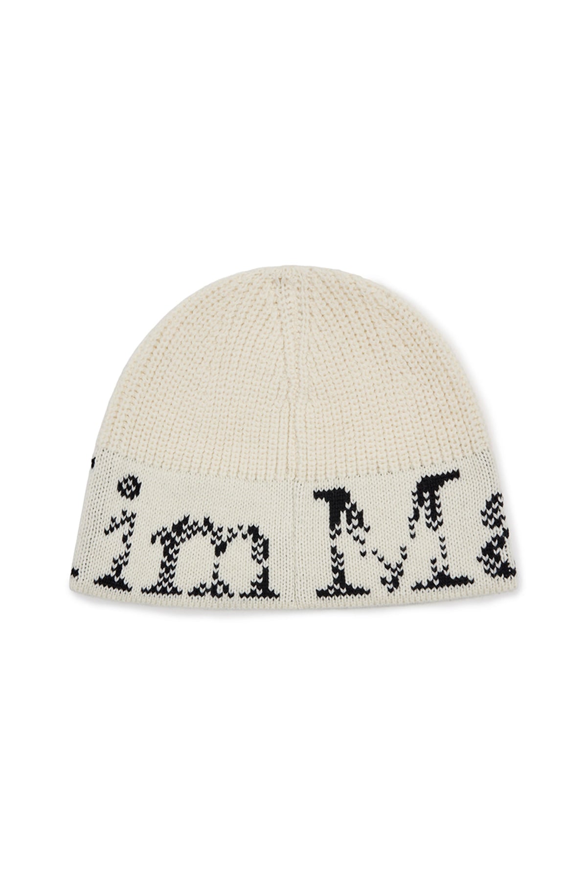 Matin Kim - Cracked Logo Bucket Beanie (Ivory) product image 2 | TRAB K-Fashion Australia