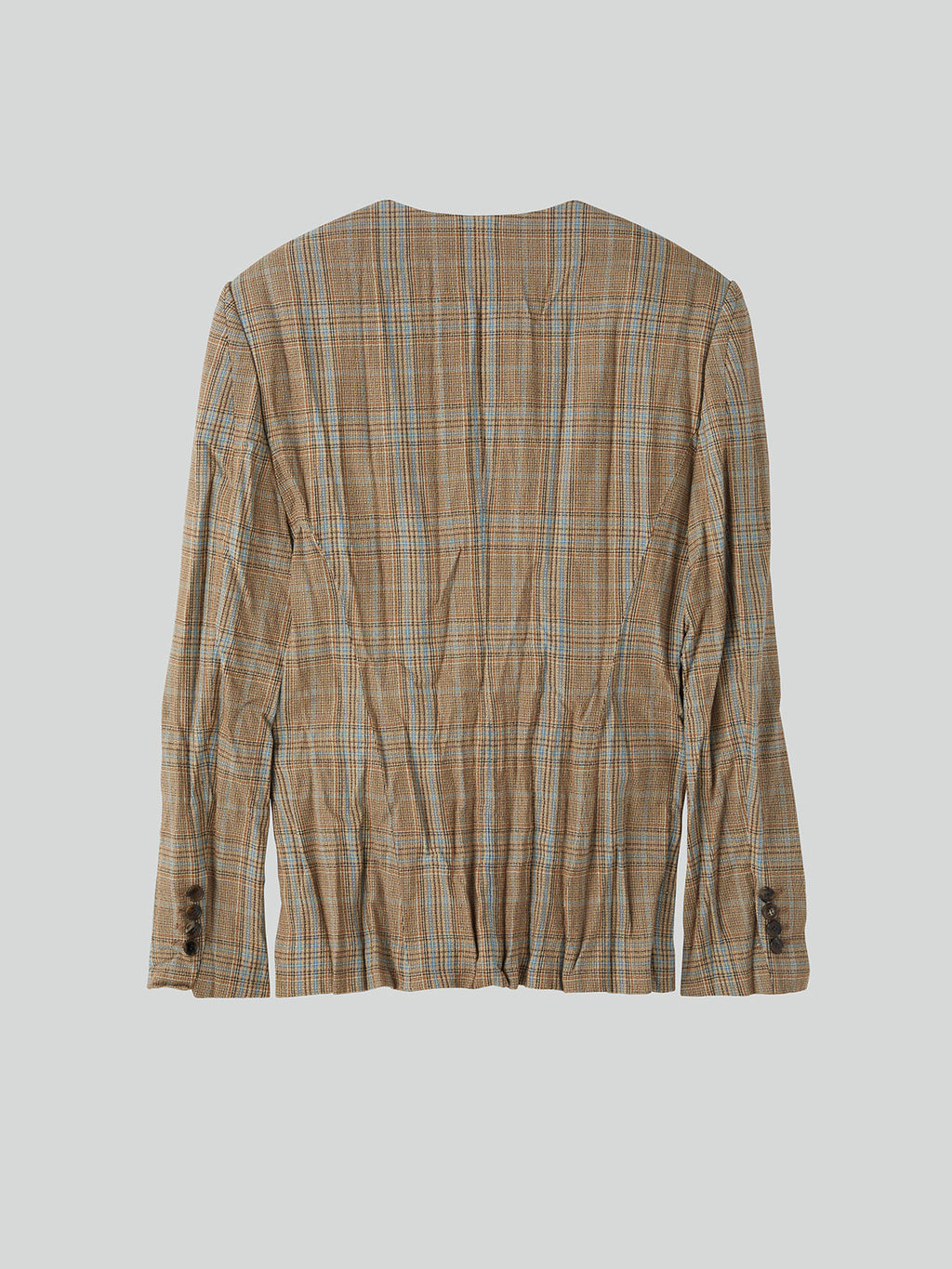 Recto - Crinkle Vintage Check Jacket (Camel) product image 6 | TRAB K-Fashion Australia