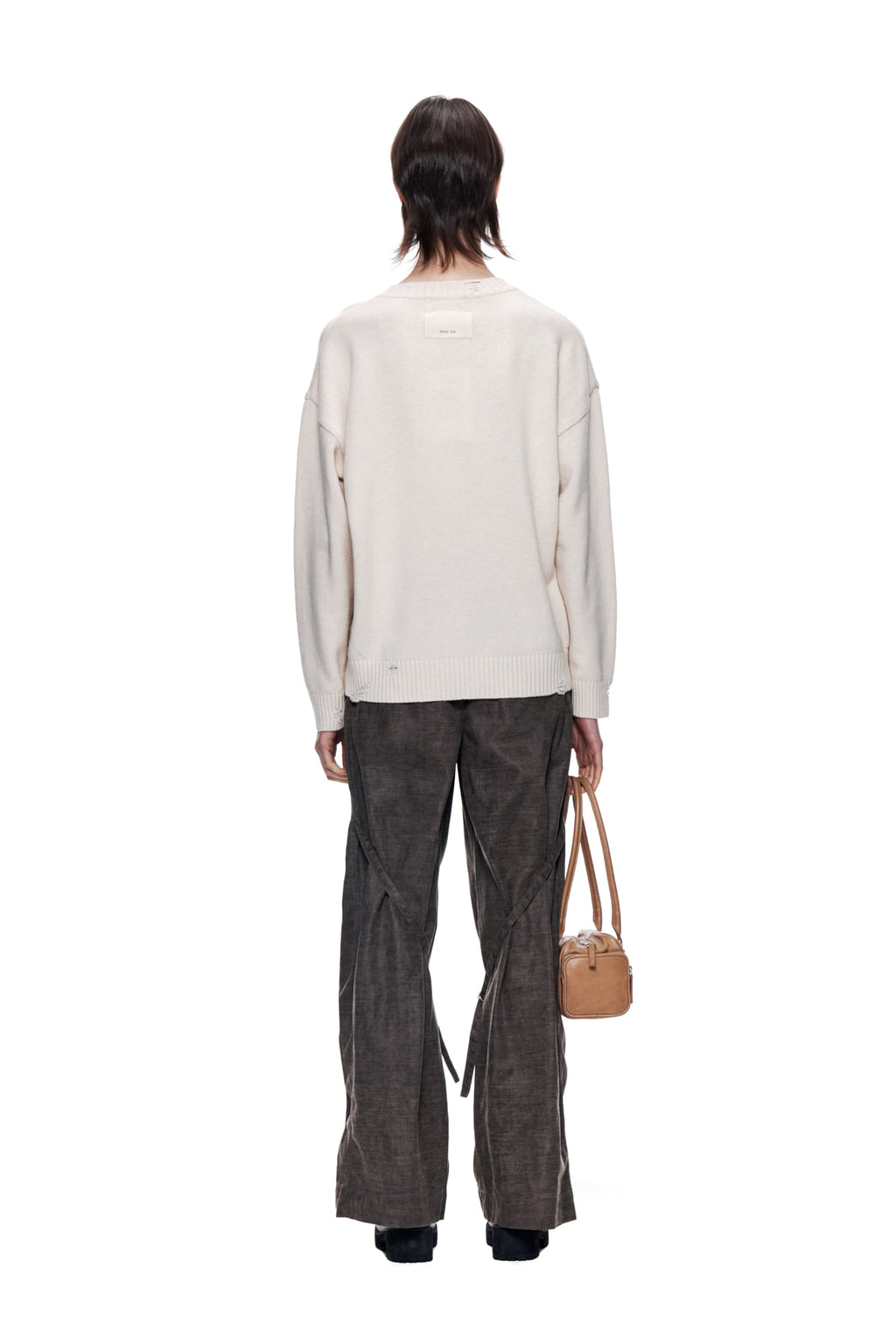 Matin Kim - Matin Sleeve Line Knit Pullover (Ivory) product image 7 | TRAB K-Fashion Australia