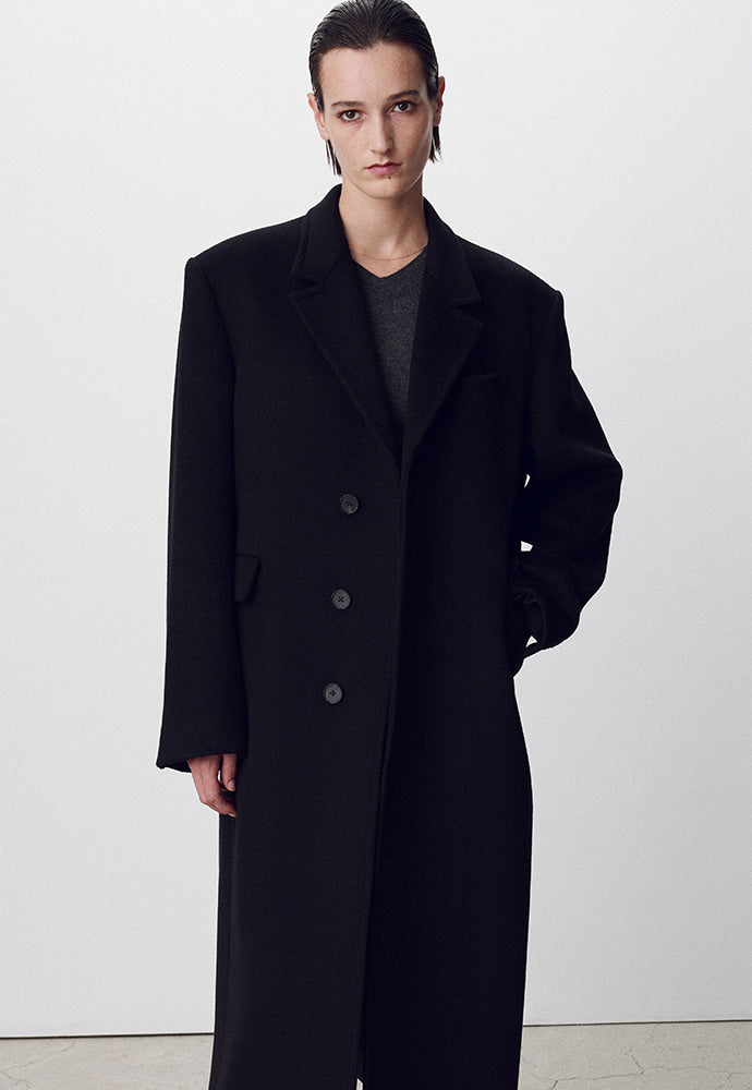 Tonywack - Wool And Cashmere Tailored Single Coat (Black) product image 5 | TRAB K-Fashion Australia