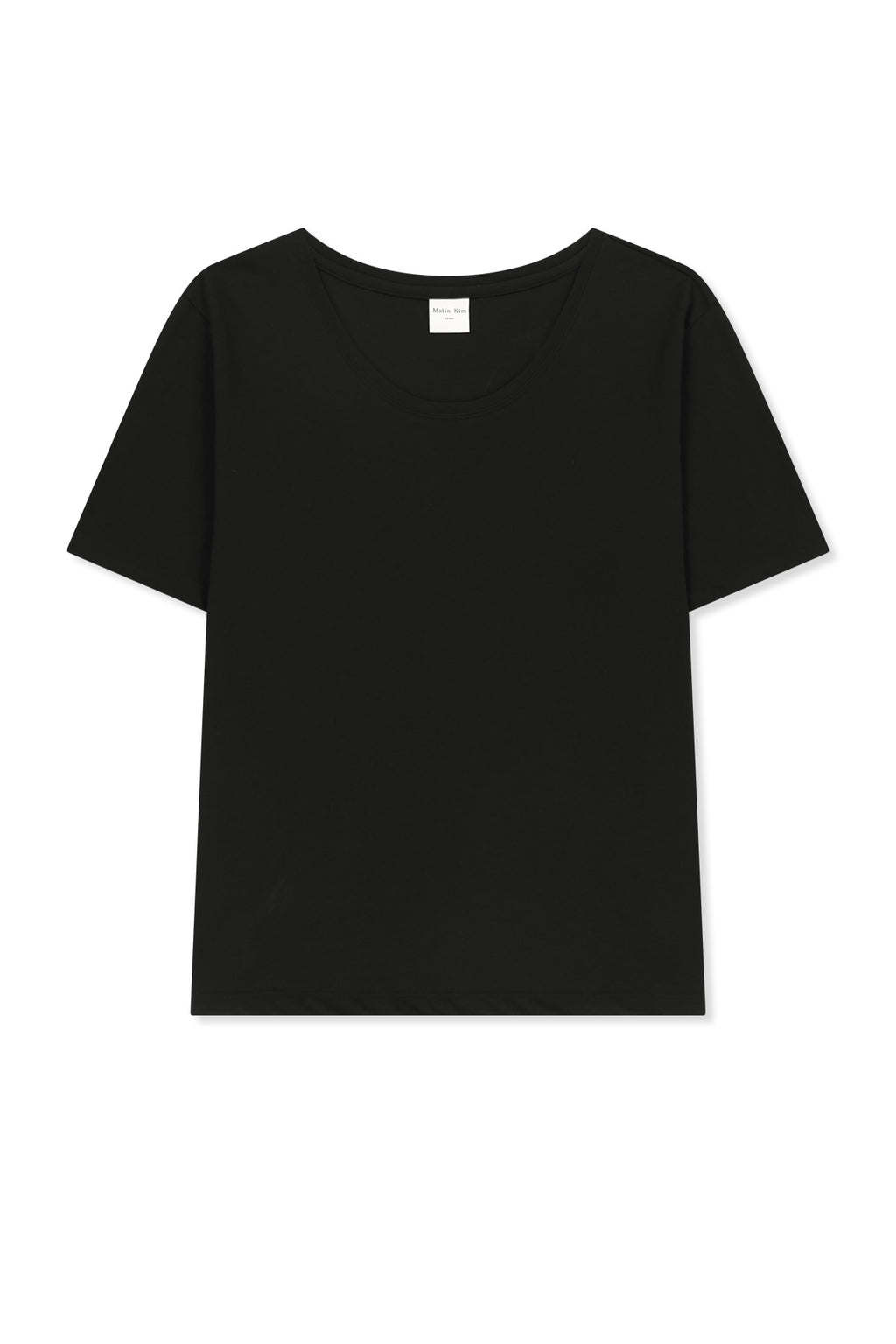 Matin Kim - Label Point U Neck Top (Black) product image 1 | TRAB K-Fashion Australia