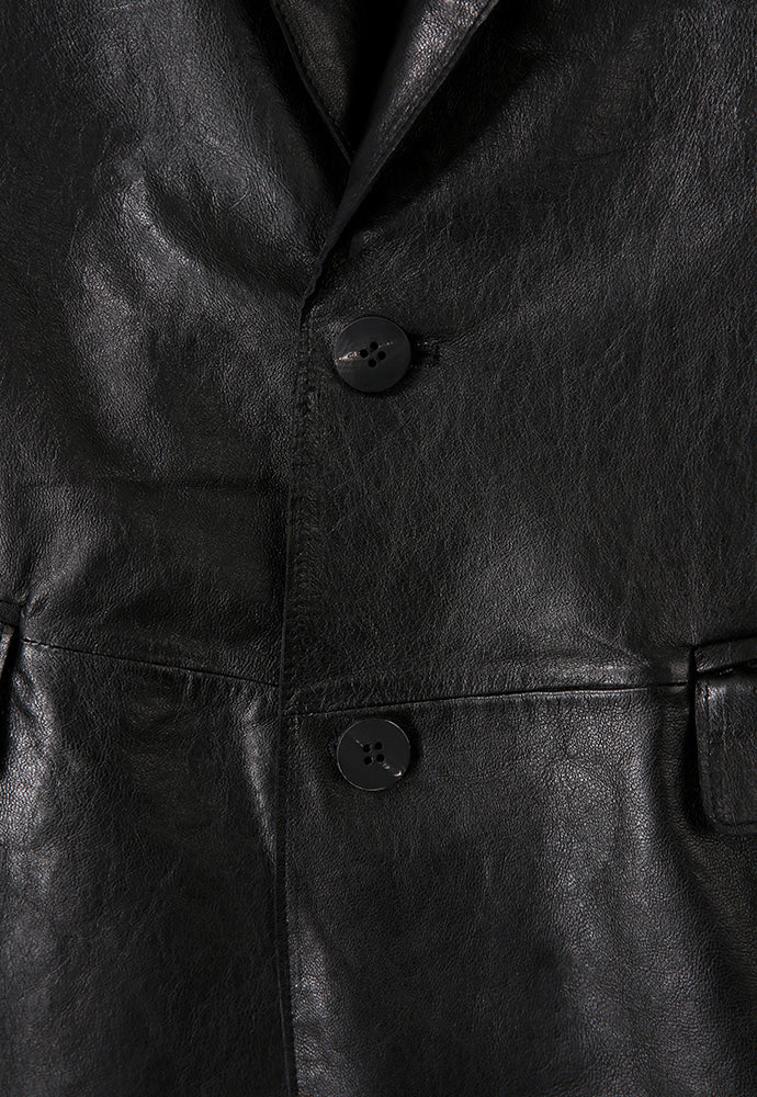 Art if acts - Vegetable Leather Cutting Blazer_Italy Lambskin (Black) product image 9 | TRAB K-Fashion Australia