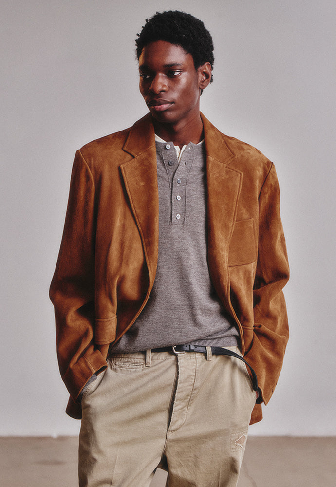 Art if acts - Goat Suede Blazer (Cognac) product image 2 | TRAB K-Fashion Australia