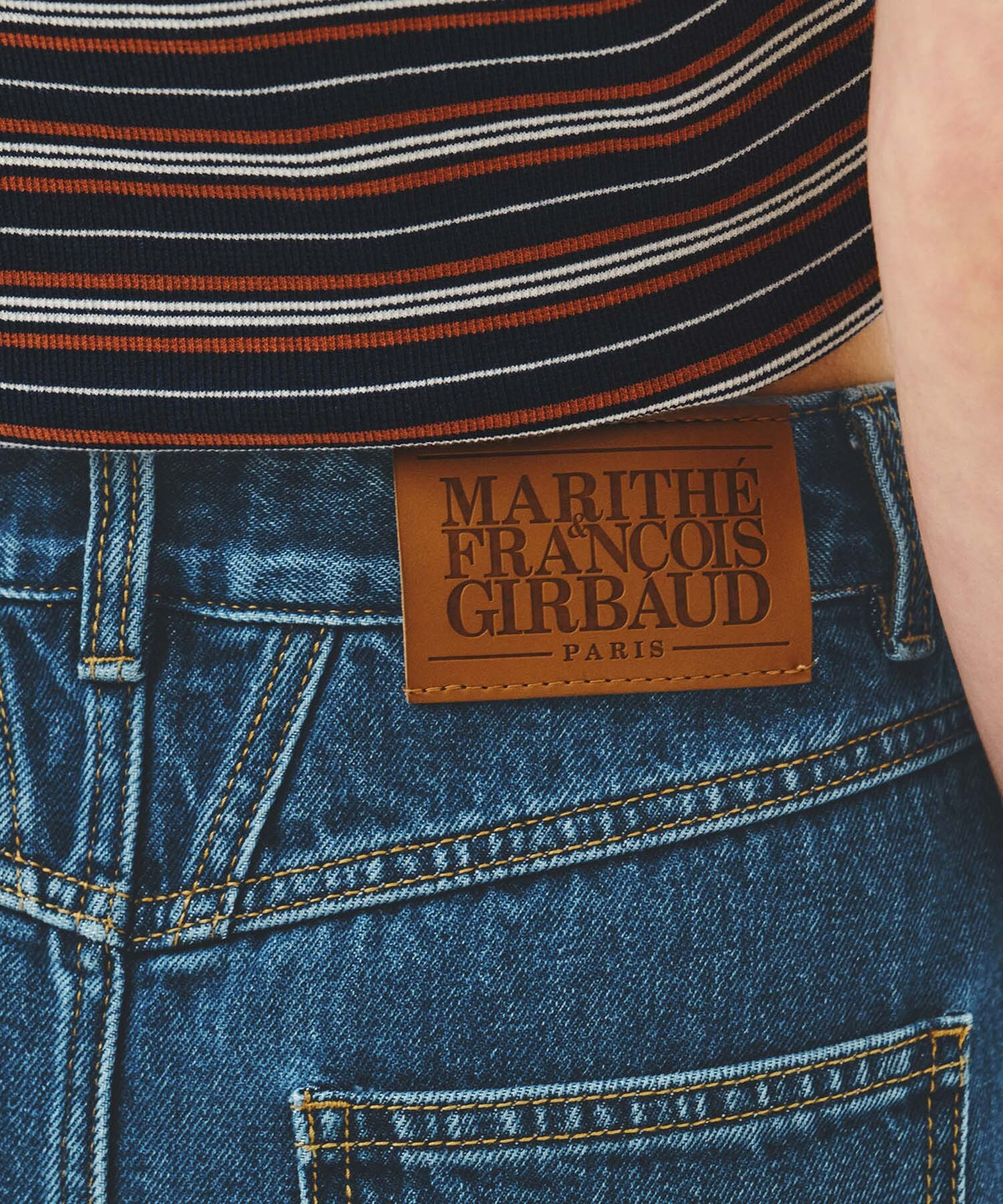 Marithe & Francois Girbaud - Raw Edge Denim Mini Skirt (Blue) product image 2 | TRAB K-Fashion Australia