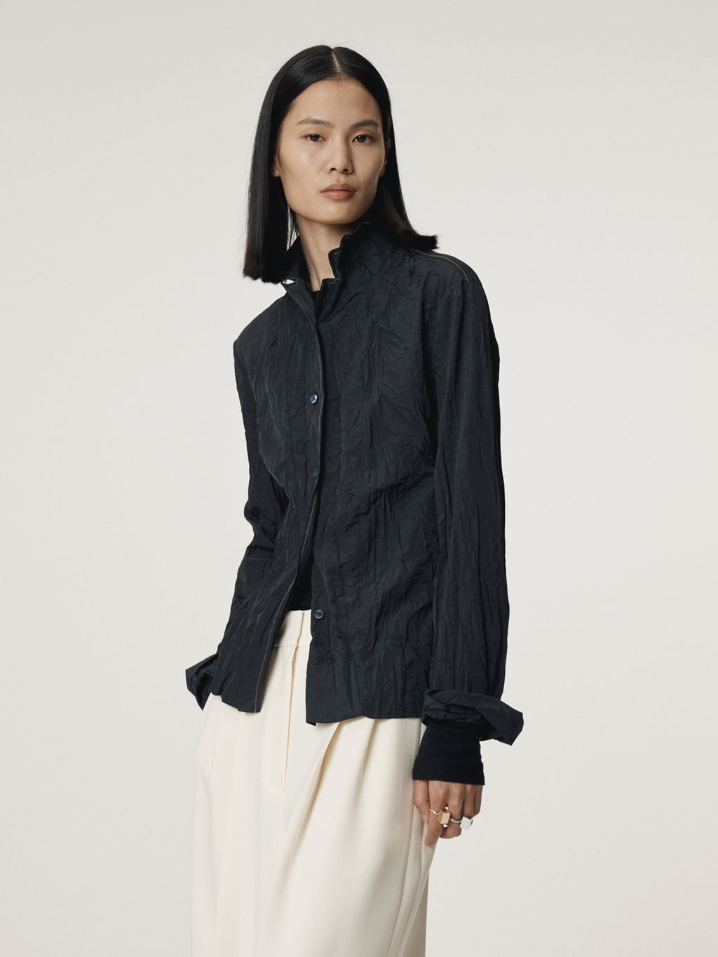 Recto - Whole Crease Blouse (Dark Navy) product image 9 | TRAB K-Fashion Australia