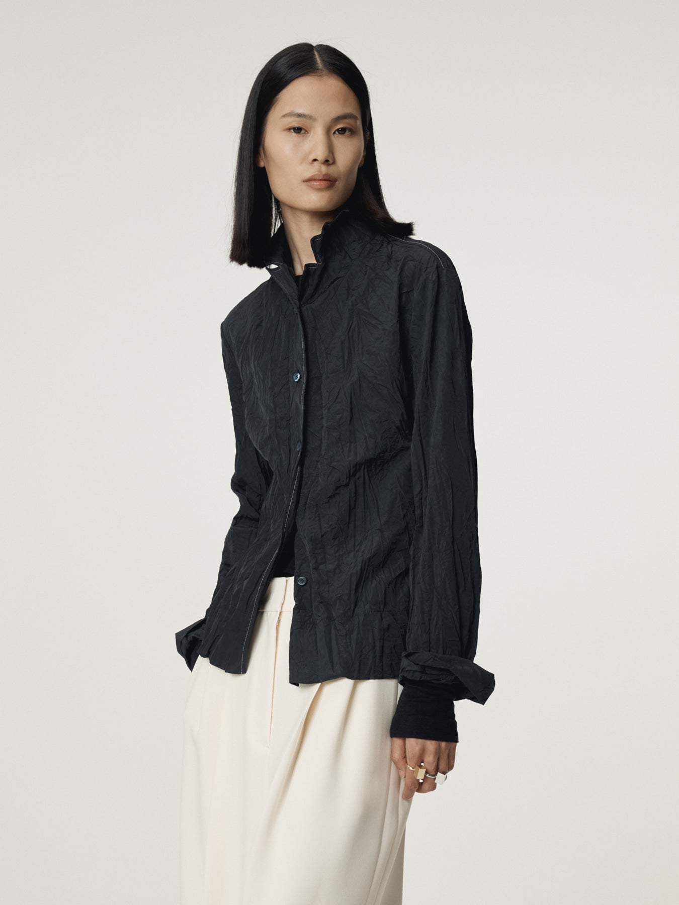 Recto - Whole Crease Blouse (Dark Navy) product image 9 | TRAB K-Fashion Australia