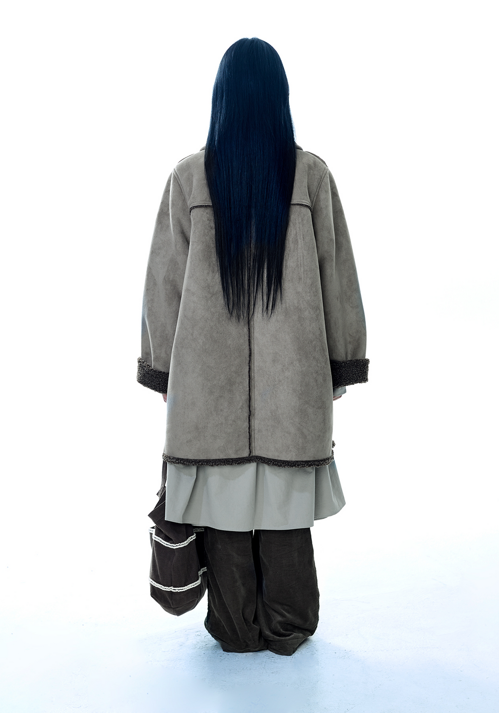 Coyseio - Round Collar Suede Jacket (Brown) product image 2 | TRAB K-Fashion Australia