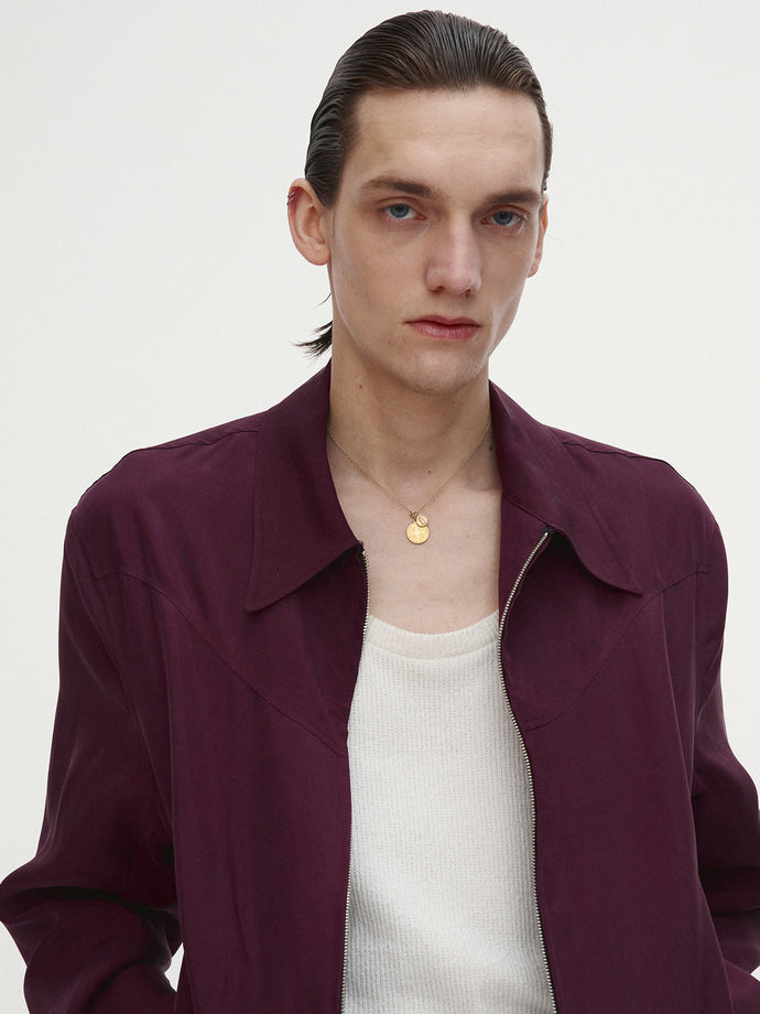 Tonywack - Cupro Western Blouson (Mulberry) product image 7 | TRAB K-Fashion Australia