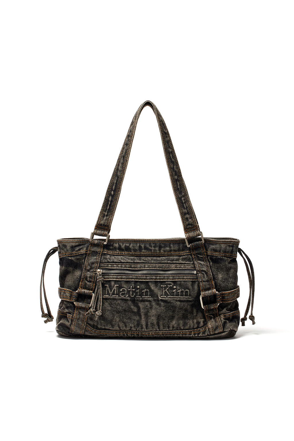 Matin Kim - Matin Washed Denim Square Bag (Black) product image 1 | TRAB K-Fashion Australia