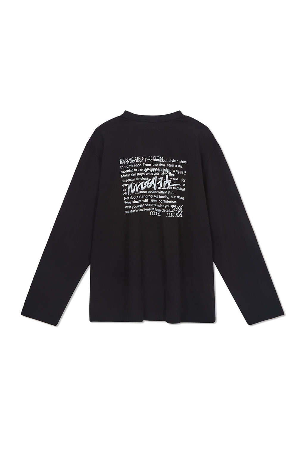 Matin Kim - Hangeul Logo Archive Long Sleeve (Black) product image 2 | TRAB K-Fashion Australia