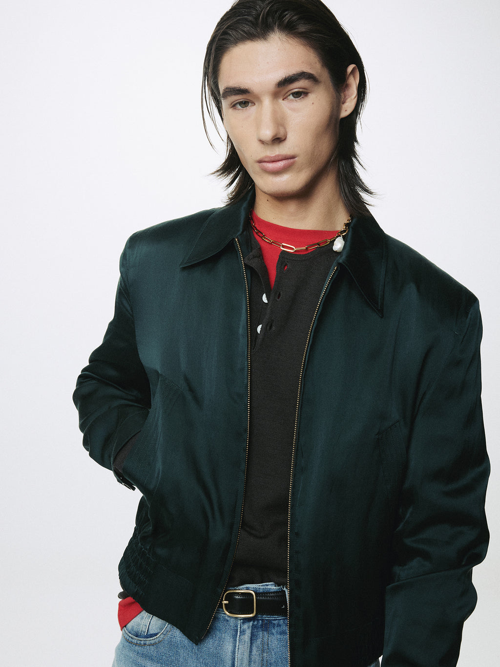 Tonywack - Silk Cotton Swing Jacket (Dark Green) product image 6 | TRAB K-Fashion Australia