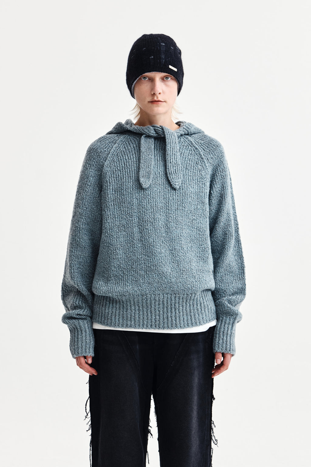 Matin Kim - Muffler Point Hoody Pullover (Blue) product image 5 | TRAB K-Fashion Australia