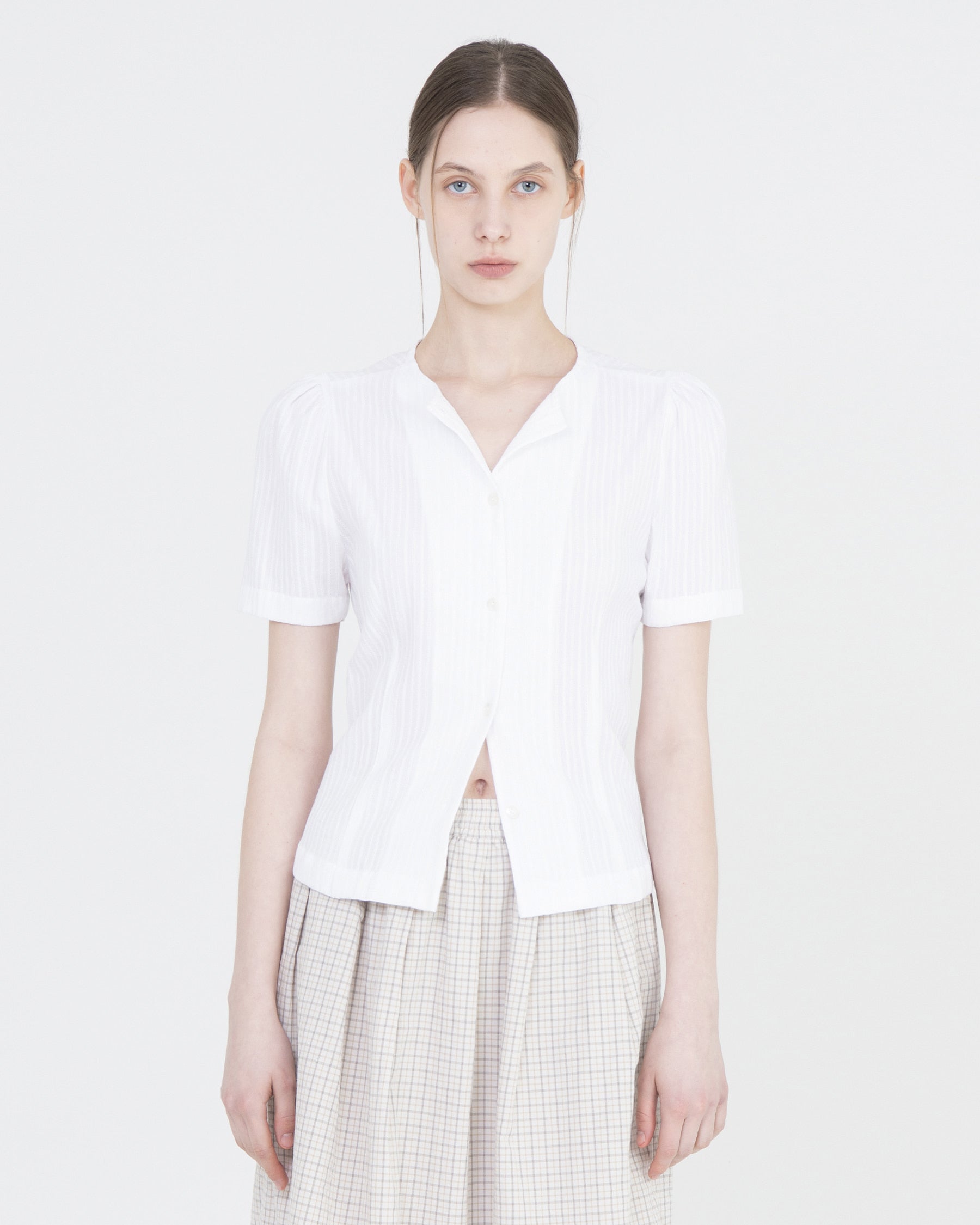 Brownyard - Puff Blouse (White) product image 1 | TRAB K-Fashion Australia