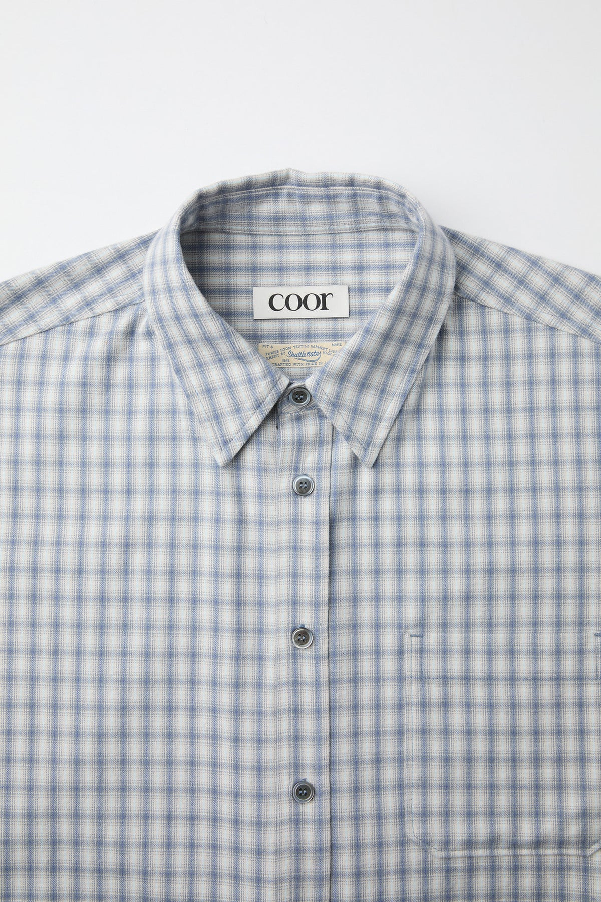 Coor - Cotton Blue Tartan Check Shirt (Light Blue) product image 5 | TRAB K-Fashion Australia