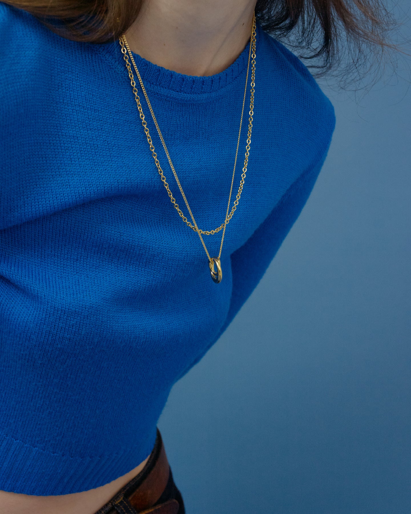 Numbering - Twisted Circle Pendant Necklace #6805 product image 3 | TRAB K-Fashion Australia