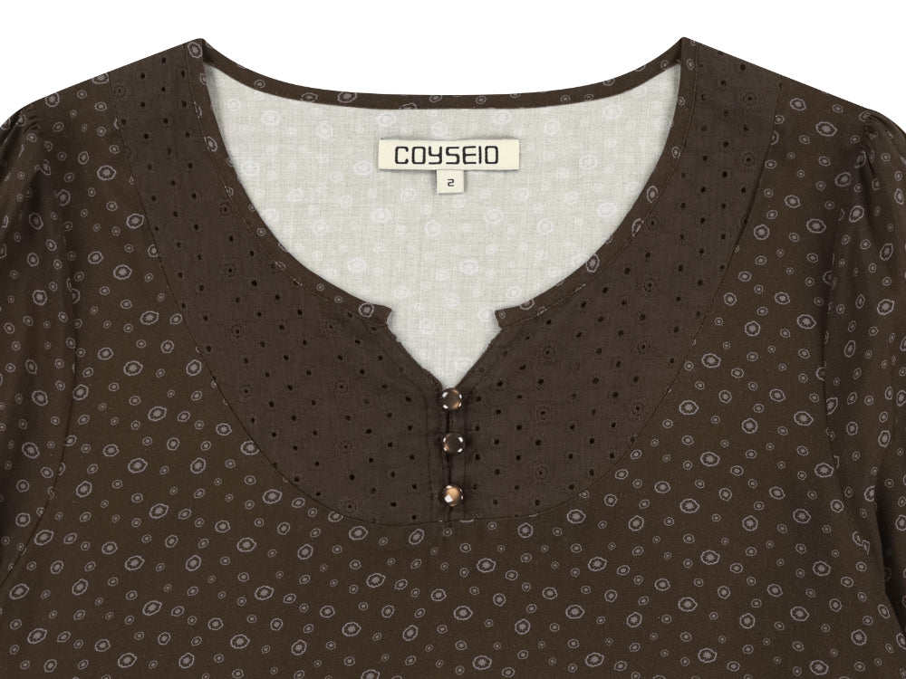 Coyseio - Dudu Puff Blouse (Brown) product image 15 | TRAB K-Fashion Australia