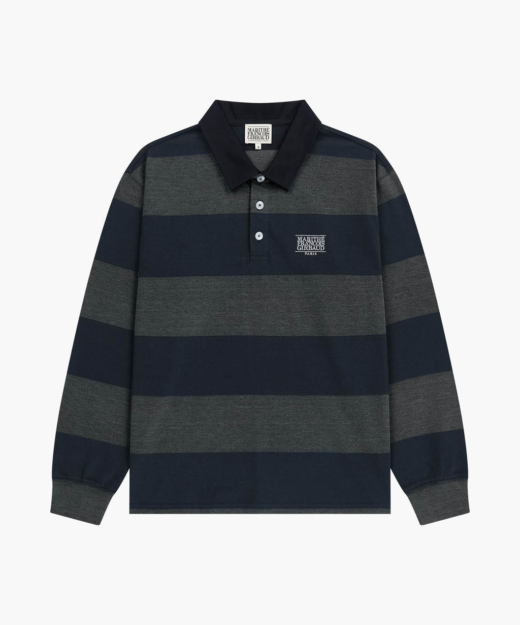 Marithe & Francois Girbaud - Washed Denim Collar Long Sleeve Tee (Charcoal) product image 6 | TRAB K-Fashion Australia