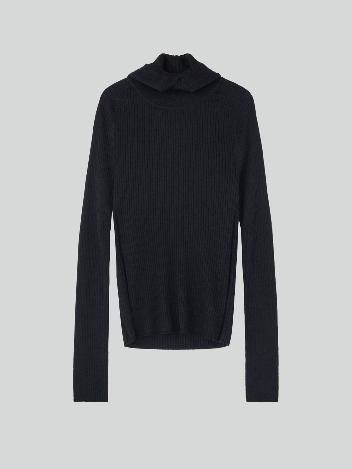 Recto - Slim Fit Balaclava Knit Top (Black) product image 11 | TRAB K-Fashion Australia