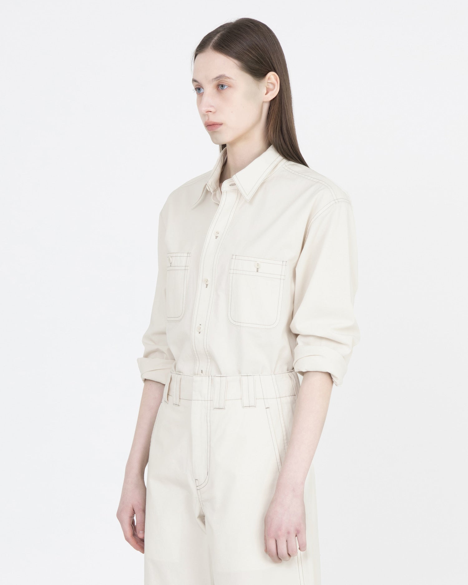 Brownyard - 25ss W Washed Work Shirt (Ecru) product image 3 | TRAB K-Fashion Australia