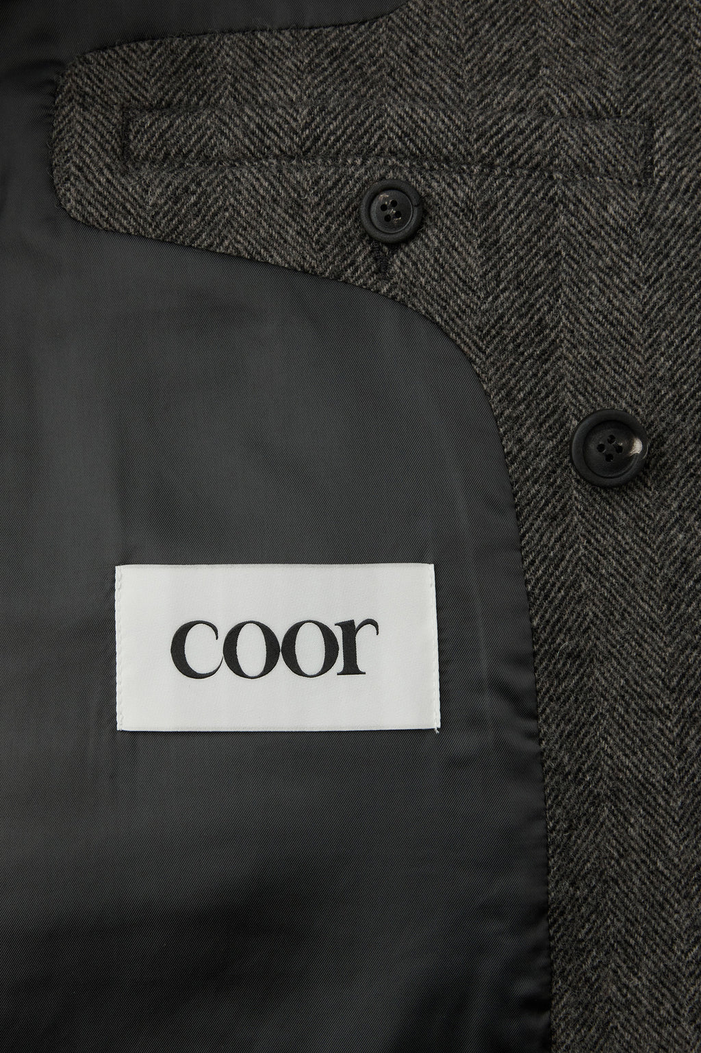 Coor - Classy Herringbone Twill Heavy Coat (Melange Brown) product image 8 | TRAB K-Fashion Australia