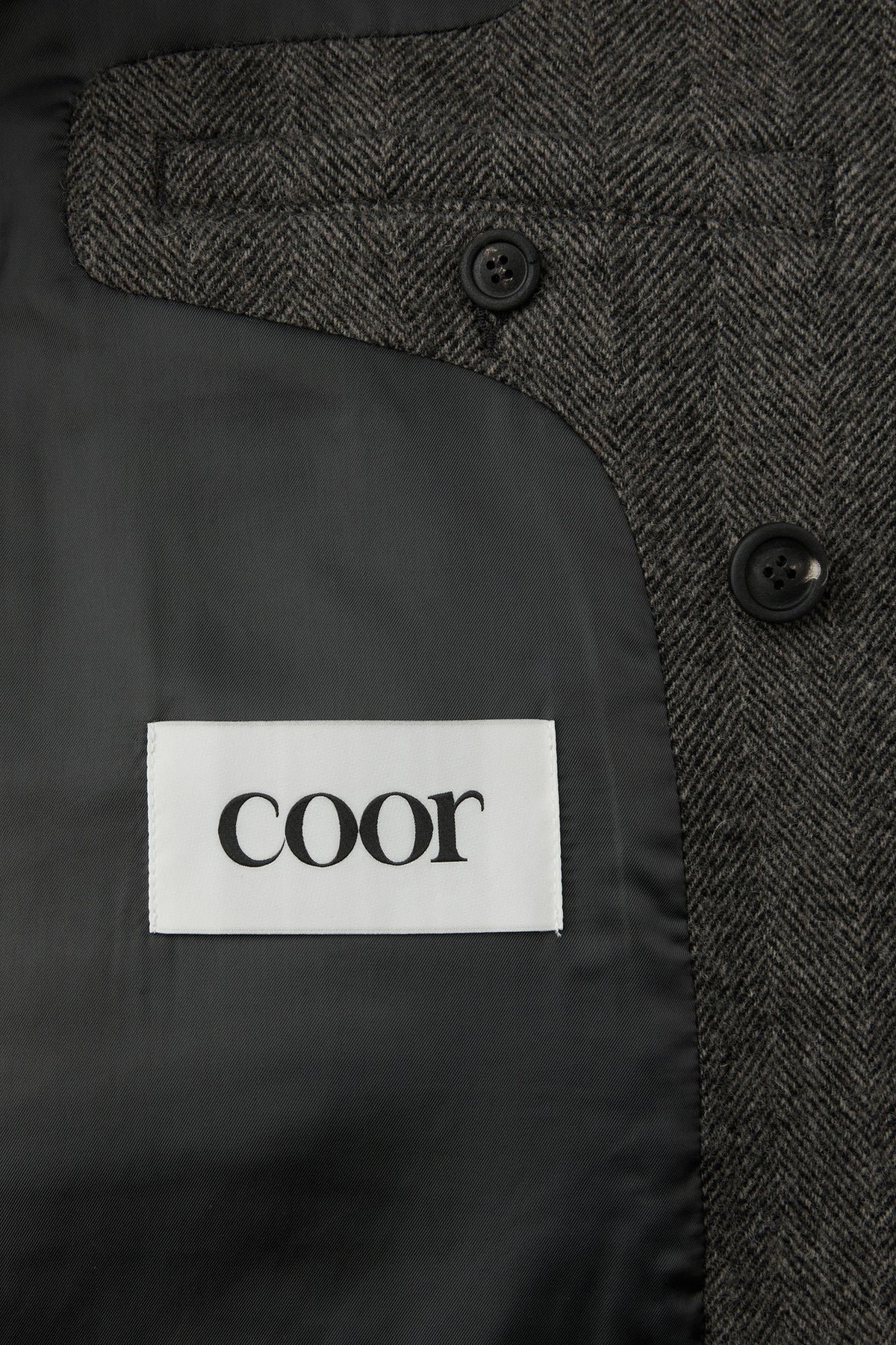 Coor - Classy Herringbone Twill Heavy Coat (Melange Brown) product image 8 | TRAB K-Fashion Australia