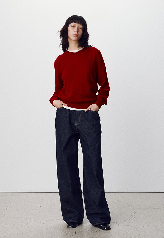 Tonywack - Pure Cashmere V-Neck Sweater (Red) product image 2 | TRAB K-Fashion Australia