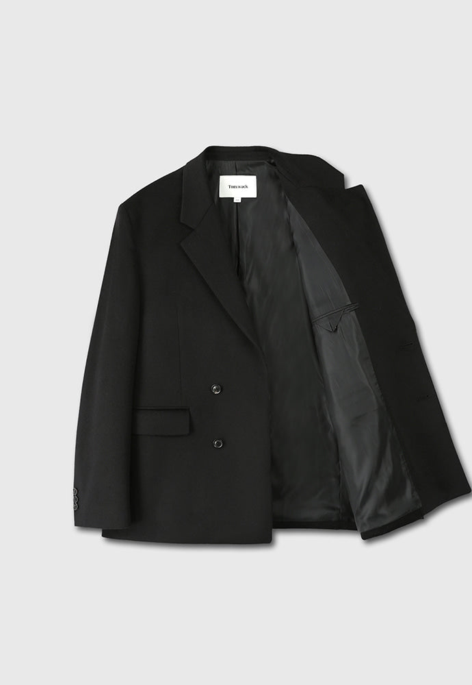 Tonywack - Cashmere Hidden Button Tailored Blazer (Black) product image 8 | TRAB K-Fashion Australia