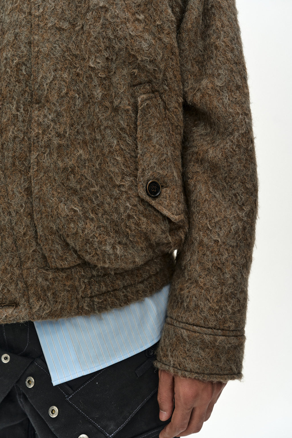 Andersson Bell - Linus Harrington Wool Jacket (brown/grey) (Brown/Grey) product image 6 | TRAB K-Fashion Australia
