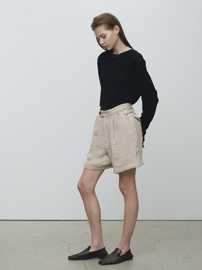 Tonywack - Double Weave Linen Short (French Beige) product image 2 | TRAB K-Fashion Australia