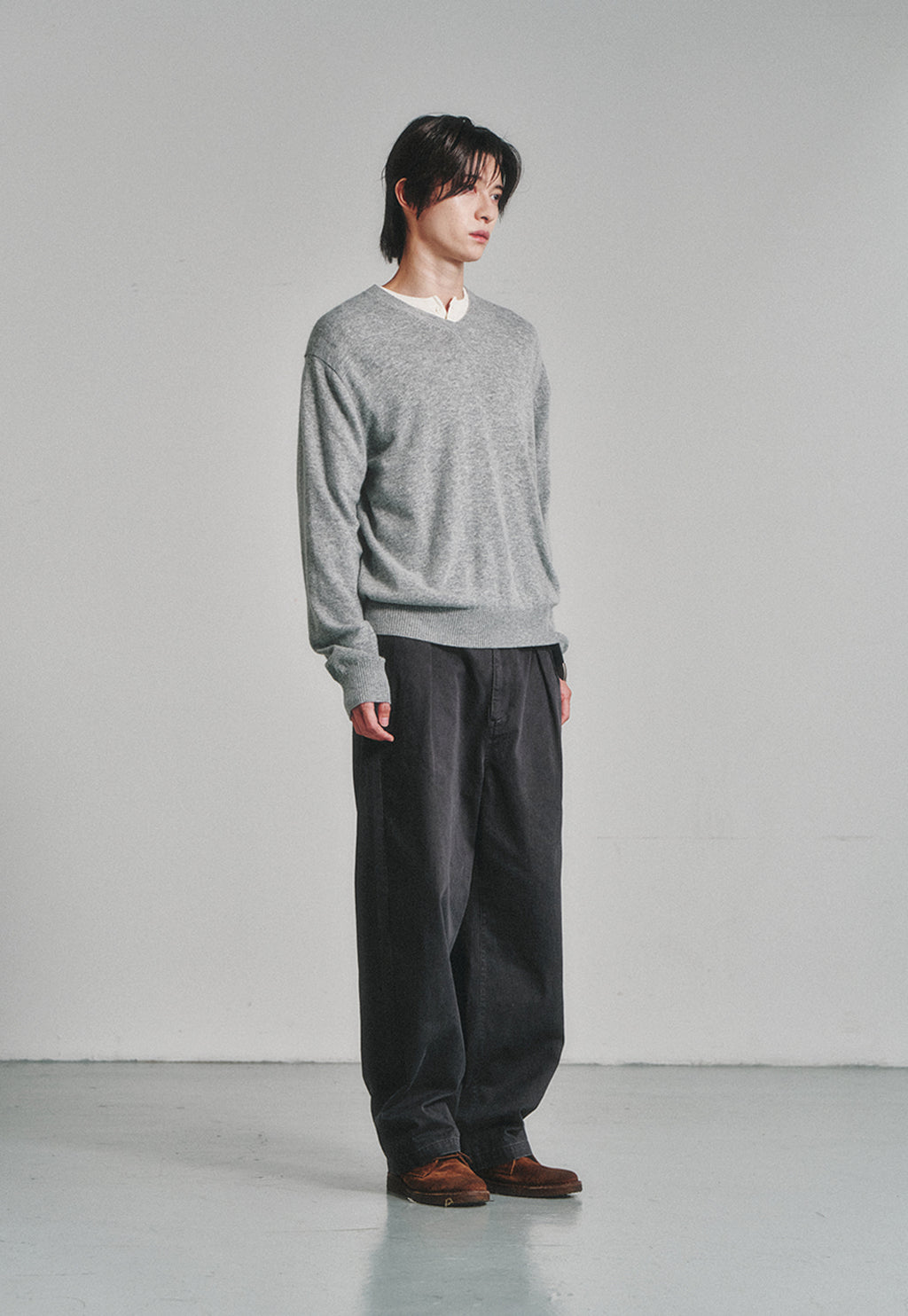 Art if acts - One Tuck Chino Pants (Charcoal) product image 3 | TRAB K-Fashion Australia
