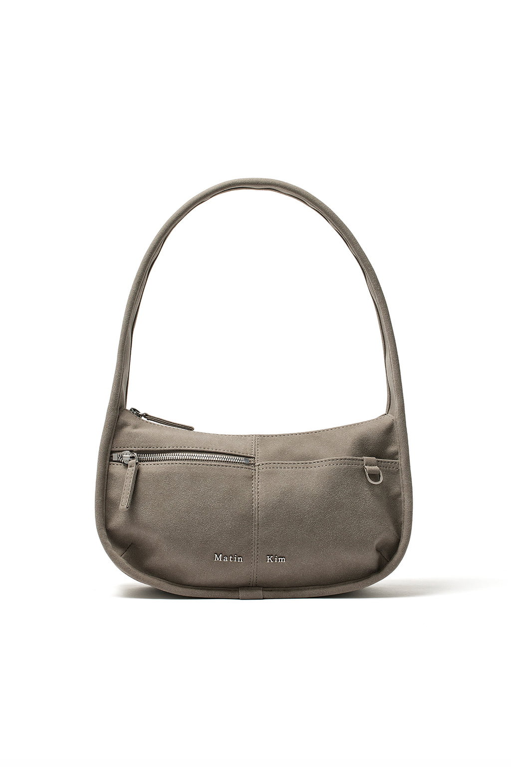Matin Kim - Zip Around Suede Shoulder Bag (Grey) product image 1 | TRAB K-Fashion Australia