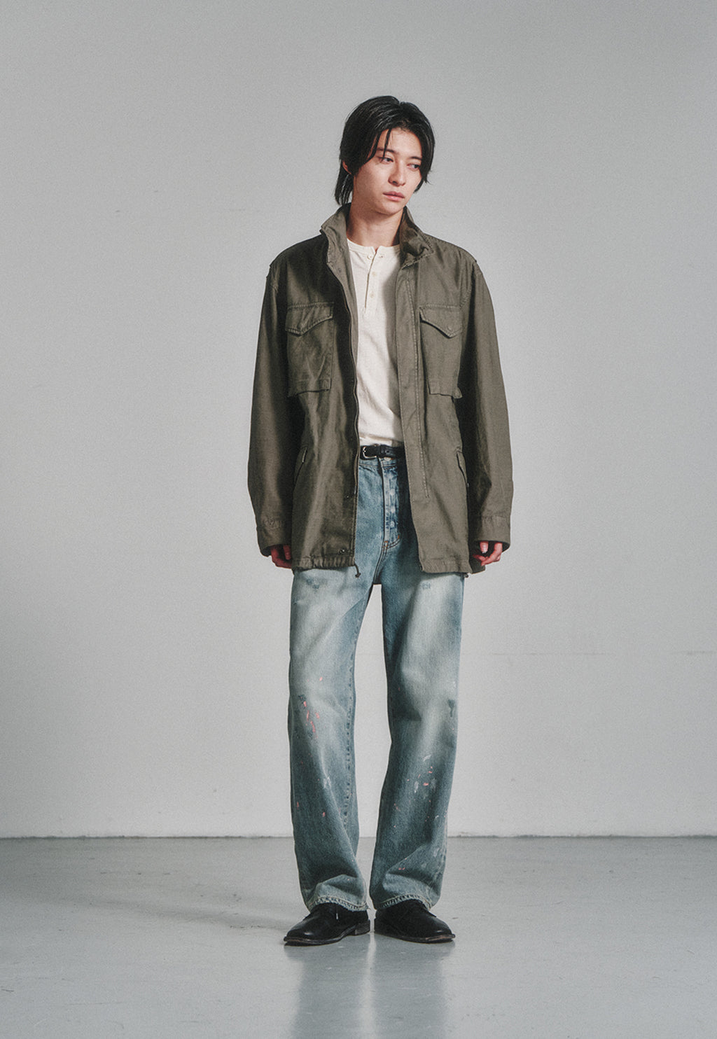 Art if acts - Painted Regular 5P Denim Pants (Used Light Blue) product image 4 | TRAB K-Fashion Australia