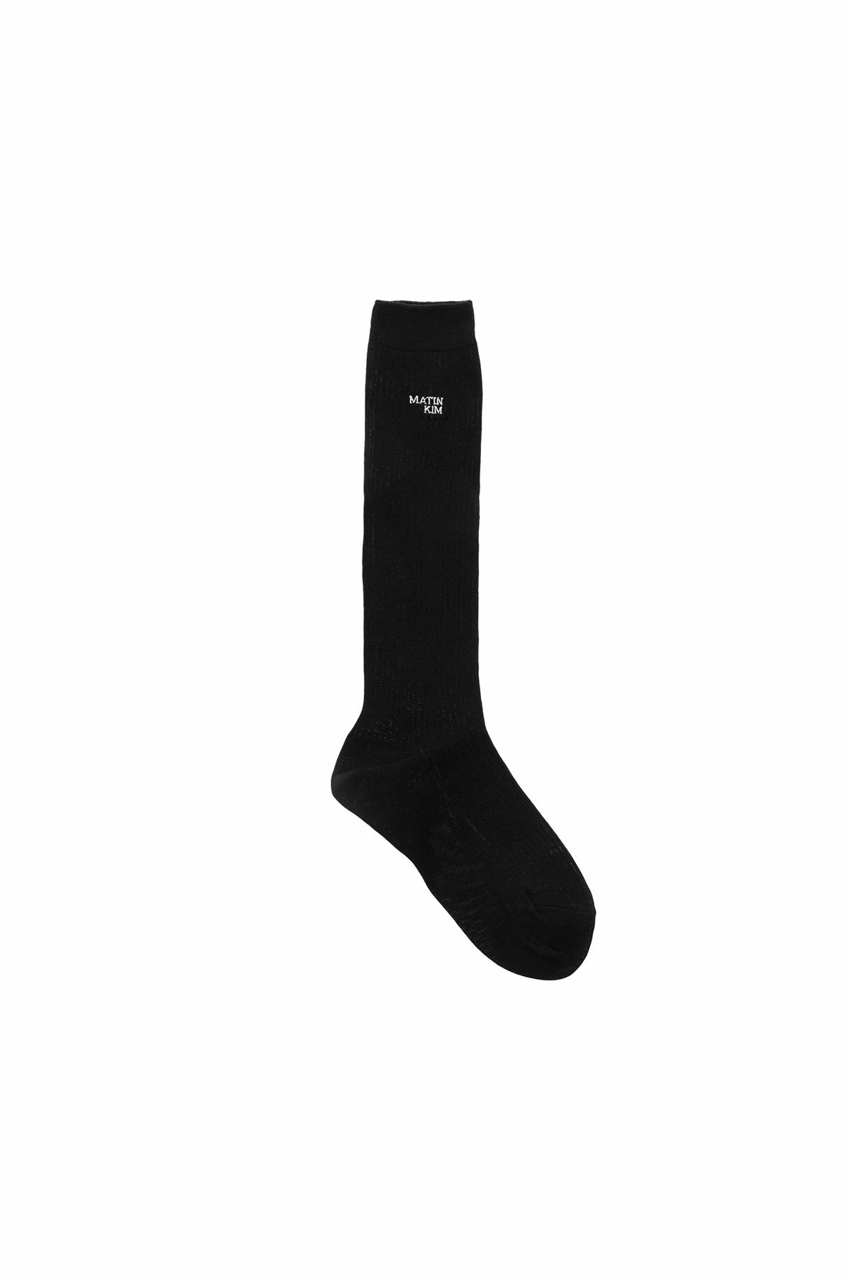 Matin Kim - Small Logo Silket Half Socks (Black) product image 1 | TRAB K-Fashion Australia