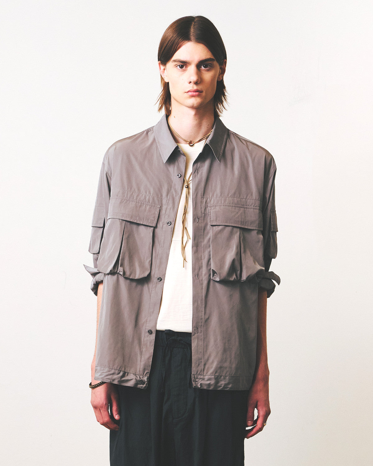 Eastlogue - Multi Cargo Pocket Shirts (Khaki) product image 2 | TRAB K-Fashion Australia