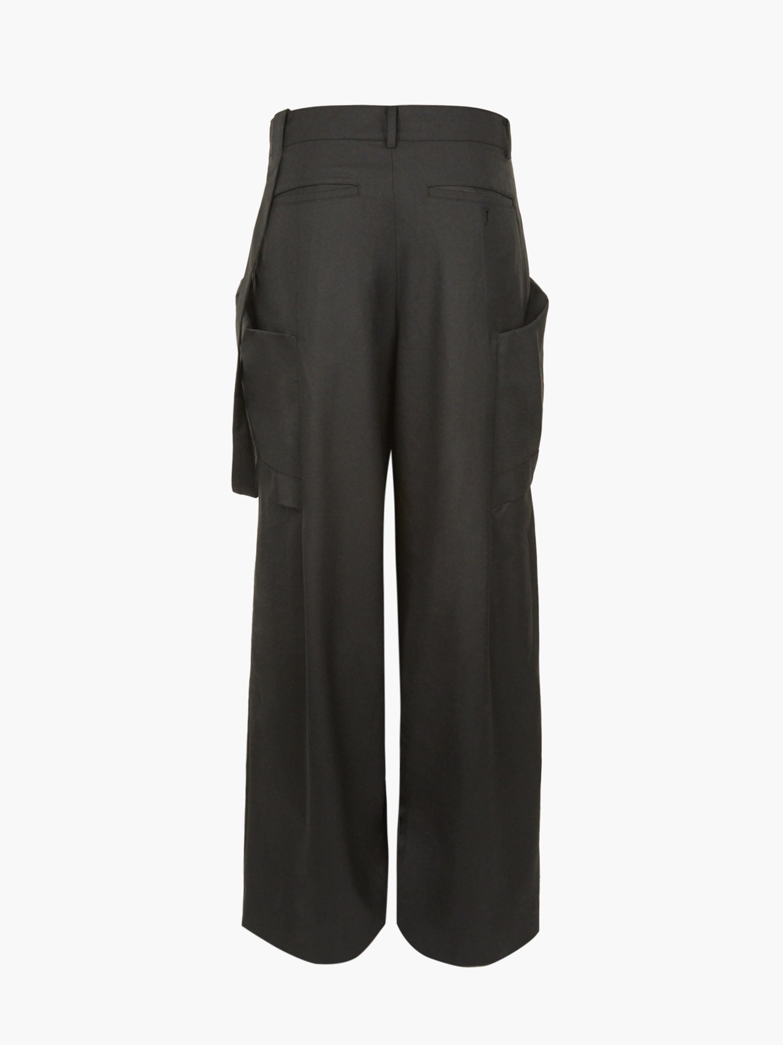 Jiyong Kim - Strap Detailed Tailor Trousers (Black) product image 9 | TRAB K-Fashion Australia