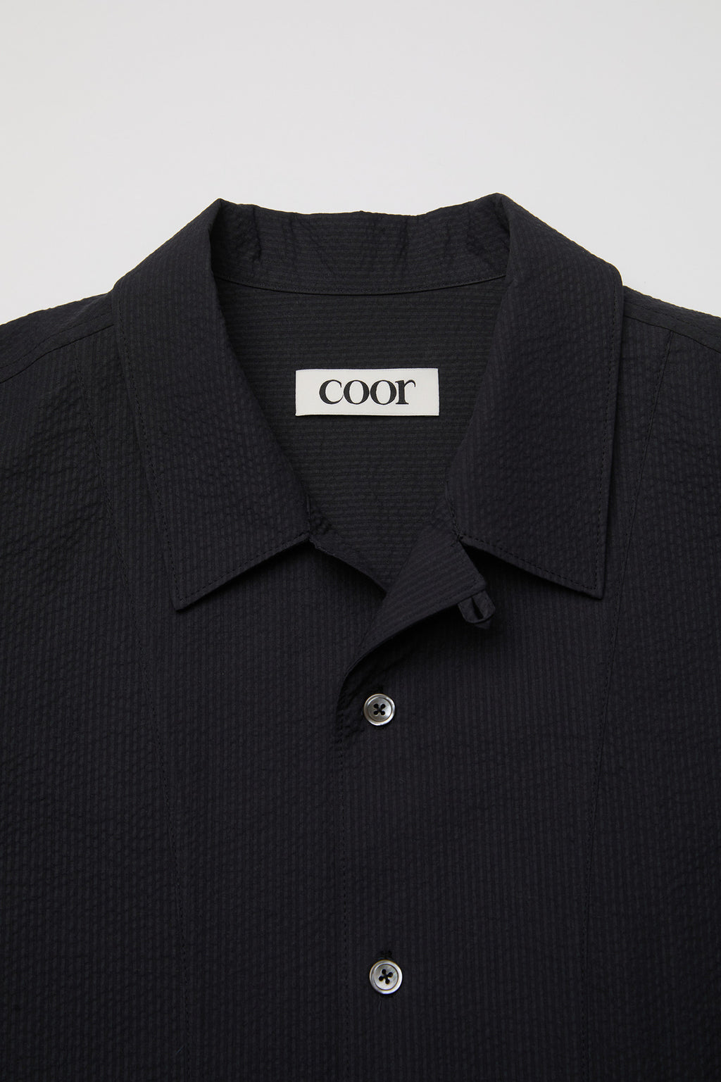 Coor - Panel Line Camp Collar Half Shirt (Dark Navy) product image 6 | TRAB K-Fashion Australia