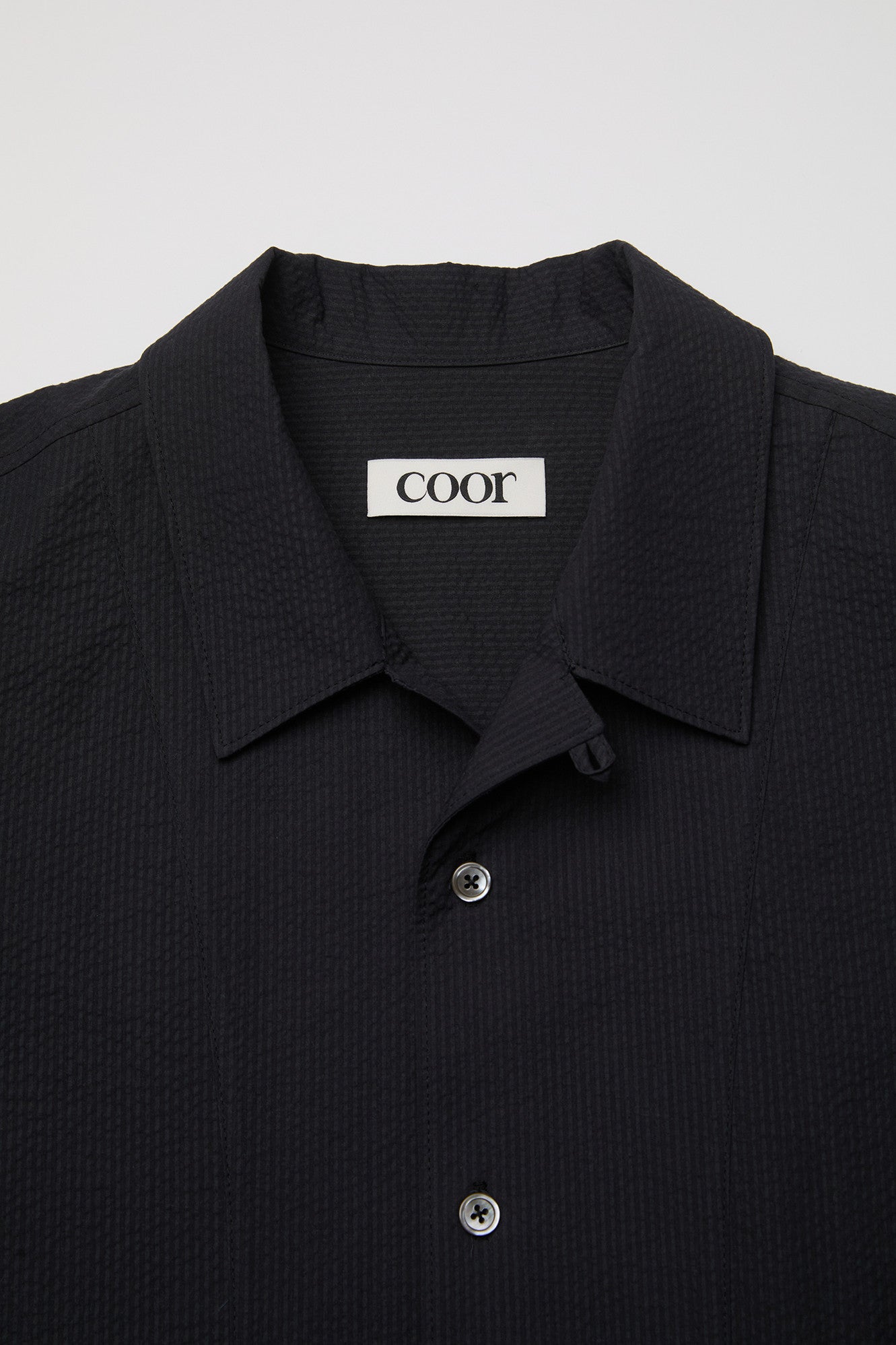 Coor - Panel Line Camp Collar Half Shirt (Dark Navy) product image 6 | TRAB K-Fashion Australia